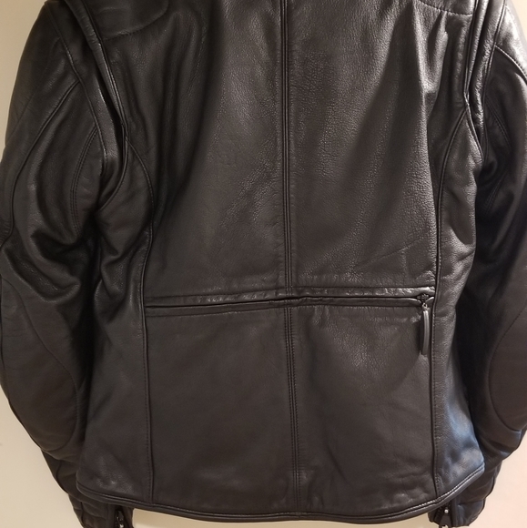 Women's leather motorcycle jacket - Picture 3 of 7